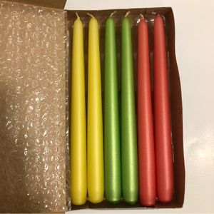 PartyLite 10” Unscented Candles (6) NWT